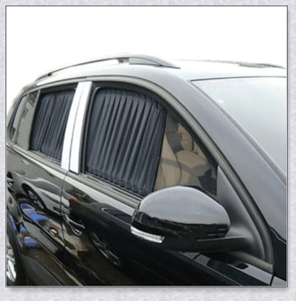 Slidenshade - Universal Magnetic Car Window Sunshade with Sliding Curtain Design for UV Protection and Privacy