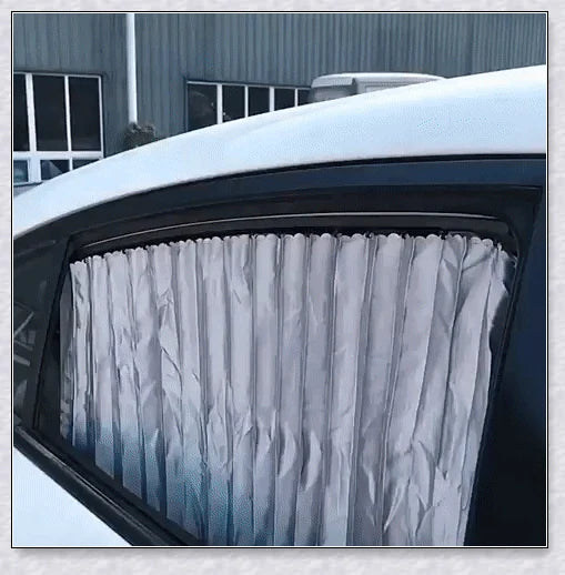 Slidenshade - Universal Magnetic Car Window Sunshade with Sliding Curtain Design for UV Protection and Privacy