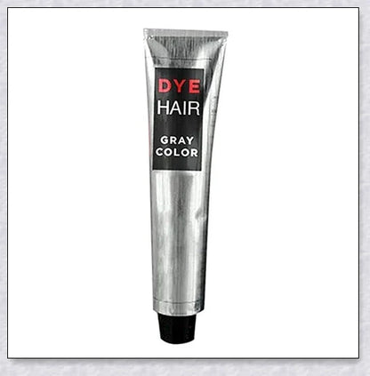 Bottle of premium Silver Gray Hair Dye with a metallic shine booster for long-lasting, nourishing colour