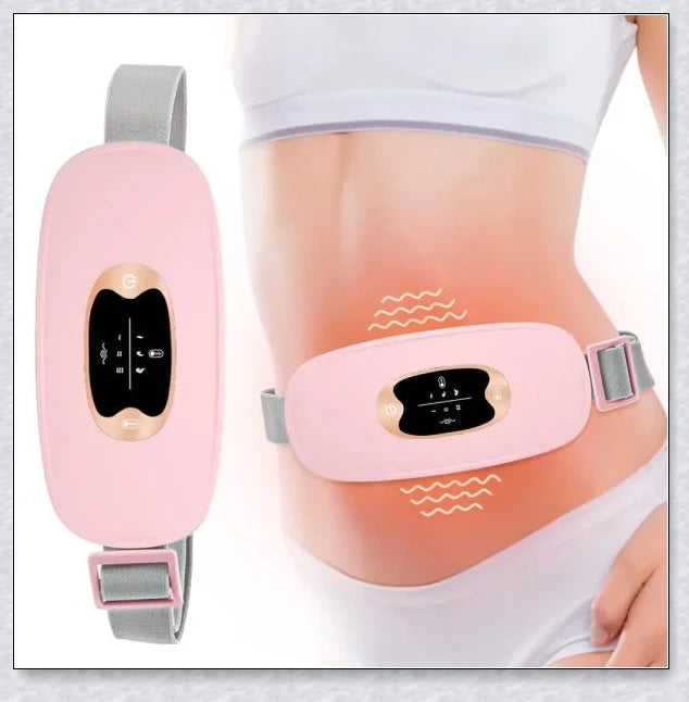 Relieve Menstrual Pain Abdominal Heating Massage Warm - Portable, USB-rechargeable device with adjustable heating and vibration settings