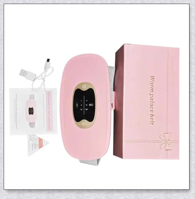 Relieve Menstrual Pain Abdominal Heating Massage Warm - Portable, USB-rechargeable device with adjustable heating and vibration settings