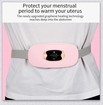 Relieve Menstrual Pain Abdominal Heating Massage Warm - Portable, USB-rechargeable device with adjustable heating and vibration settings