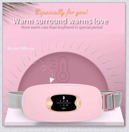 Relieve Menstrual Pain Abdominal Heating Massage Warm - Portable, USB-rechargeable device with adjustable heating and vibration settings