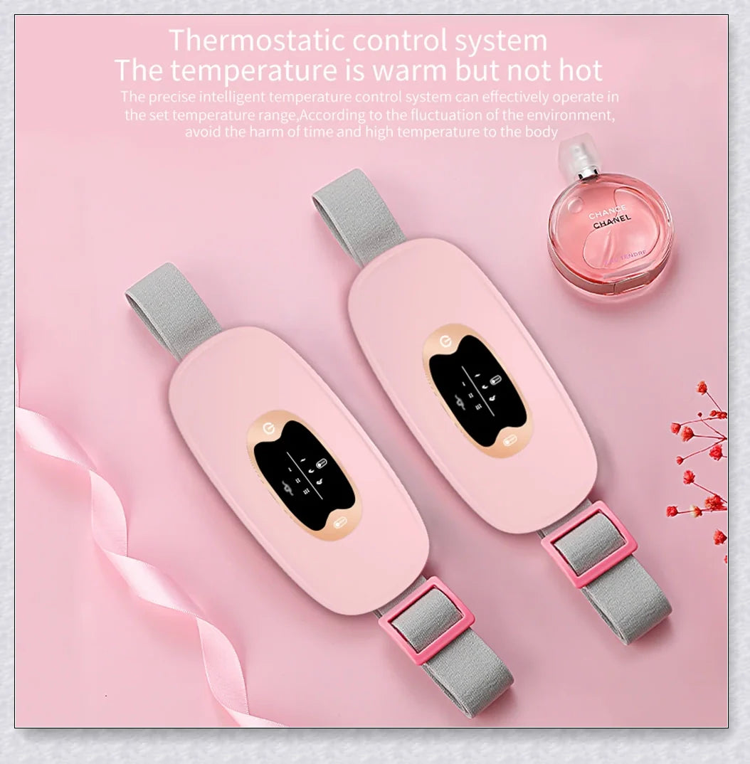 Relieve Menstrual Pain Abdominal Heating Massage Warm - Portable, USB-rechargeable device with adjustable heating and vibration settings