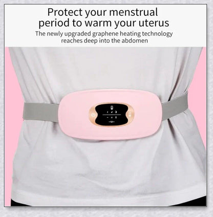 Relieve Menstrual Pain Abdominal Heating Massage Warm - Portable, USB-rechargeable device with adjustable heating and vibration settings