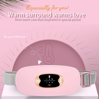 Relieve Menstrual Pain Abdominal Heating Massage Warm - Portable, USB-rechargeable device with adjustable heating and vibration settings