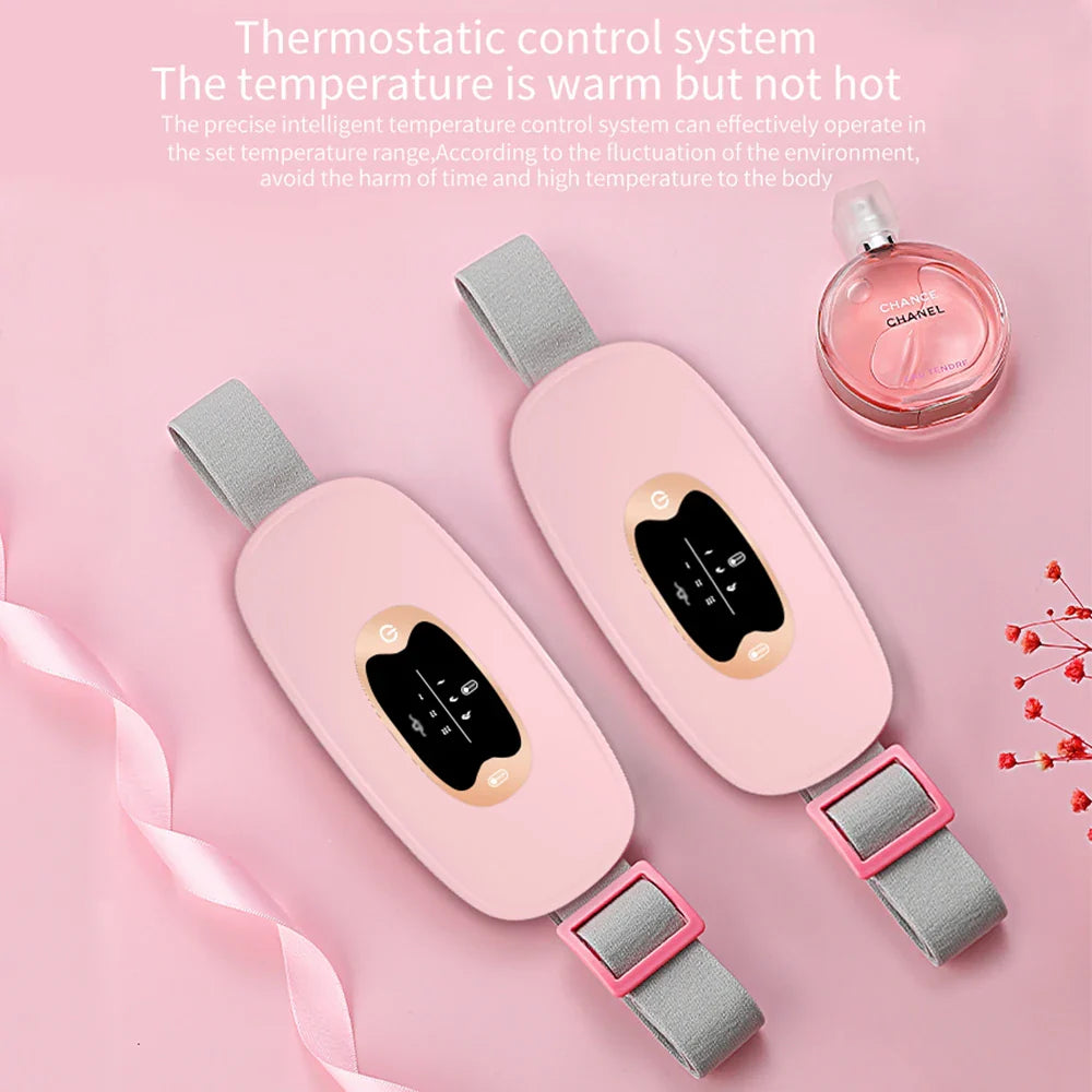 Relieve Menstrual Pain Abdominal Heating Massage Warm - Portable, USB-rechargeable device with adjustable heating and vibration settings