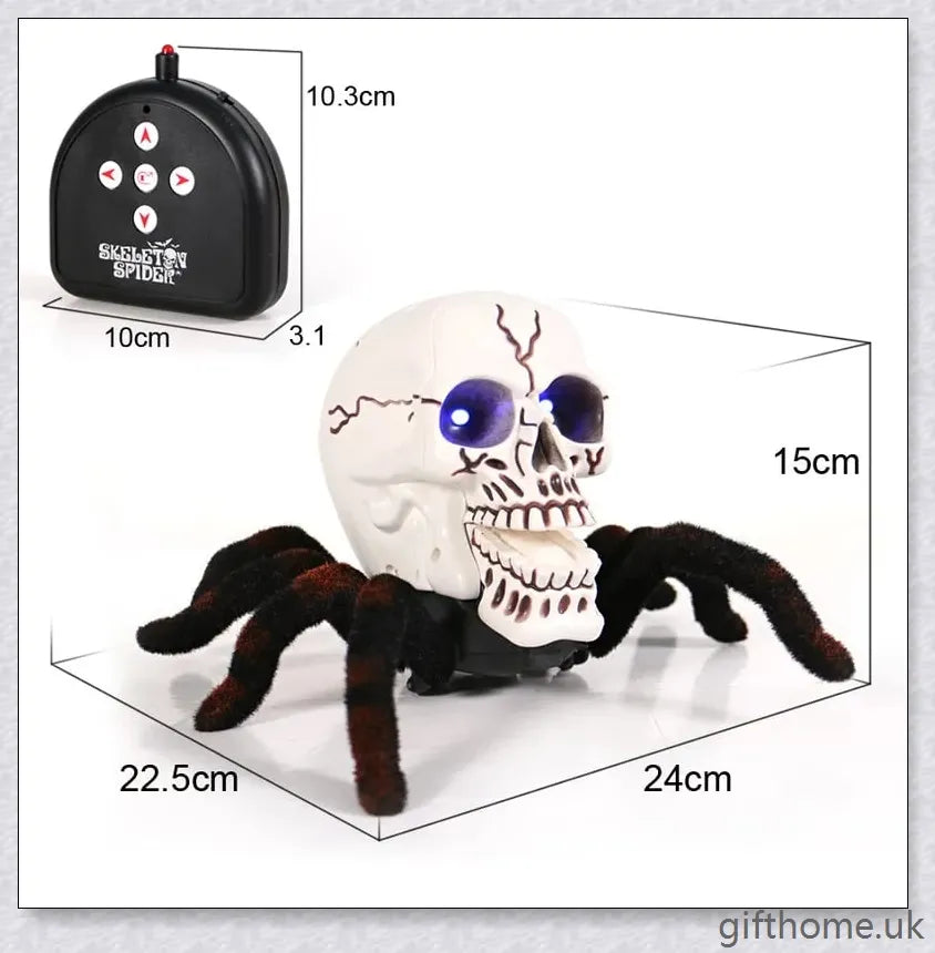 Arachnoskull Remote Control Halloween Skull Tarantula - Realistic Crawling Spooky Decoration
