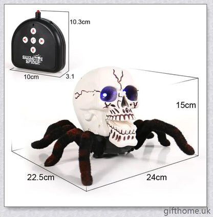 Arachnoskull Remote Control Halloween Skull Tarantula - Realistic Crawling Spooky Decoration