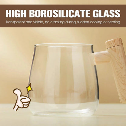 Electric Self Stirring Coffee Mug with Handle, 400ml capacity, transparent design, perfect for hot drinks