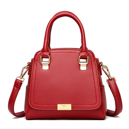 A stylish one-shoulder handbag in a range of vibrant colours, featuring a premium leather construction and trendy litchi pattern accent.