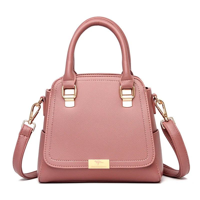 A stylish one-shoulder handbag in a range of vibrant colours, featuring a premium leather construction and trendy litchi pattern accent.