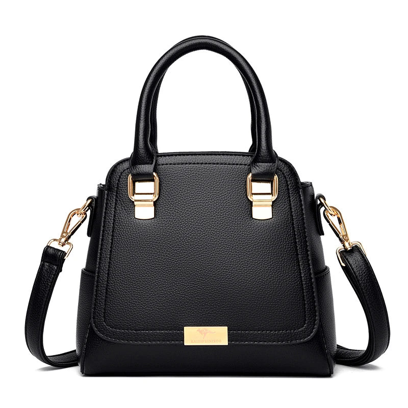 A stylish one-shoulder handbag in a range of vibrant colours, featuring a premium leather construction and trendy litchi pattern accent.