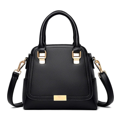 A stylish one-shoulder handbag in a range of vibrant colours, featuring a premium leather construction and trendy litchi pattern accent.