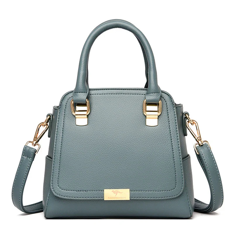 A stylish one-shoulder handbag in a range of vibrant colours, featuring a premium leather construction and trendy litchi pattern accent.
