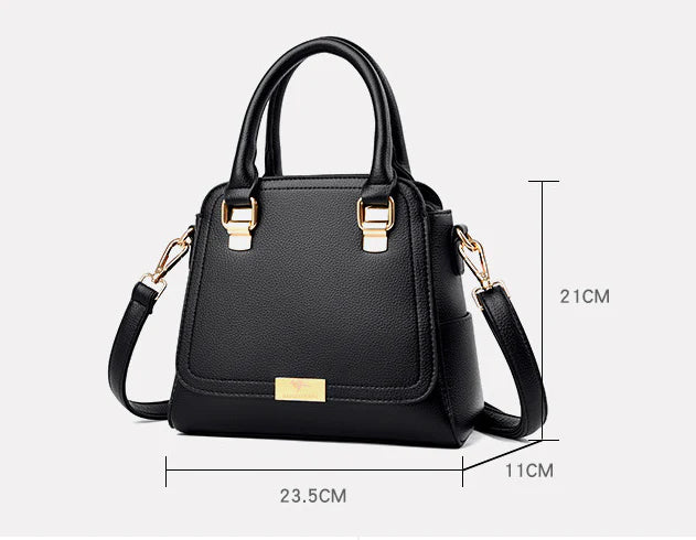 A stylish one-shoulder handbag in a range of vibrant colours, featuring a premium leather construction and trendy litchi pattern accent.