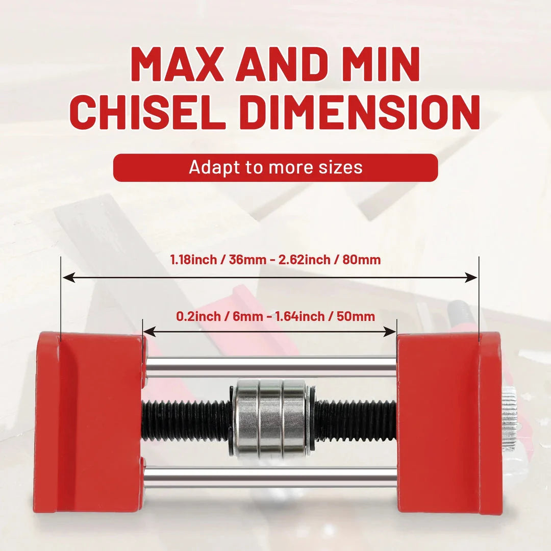 A precision honing guide for woodworking chisels and planer blades, featuring an adjustable design and durable construction for professional-grade sharpening results.