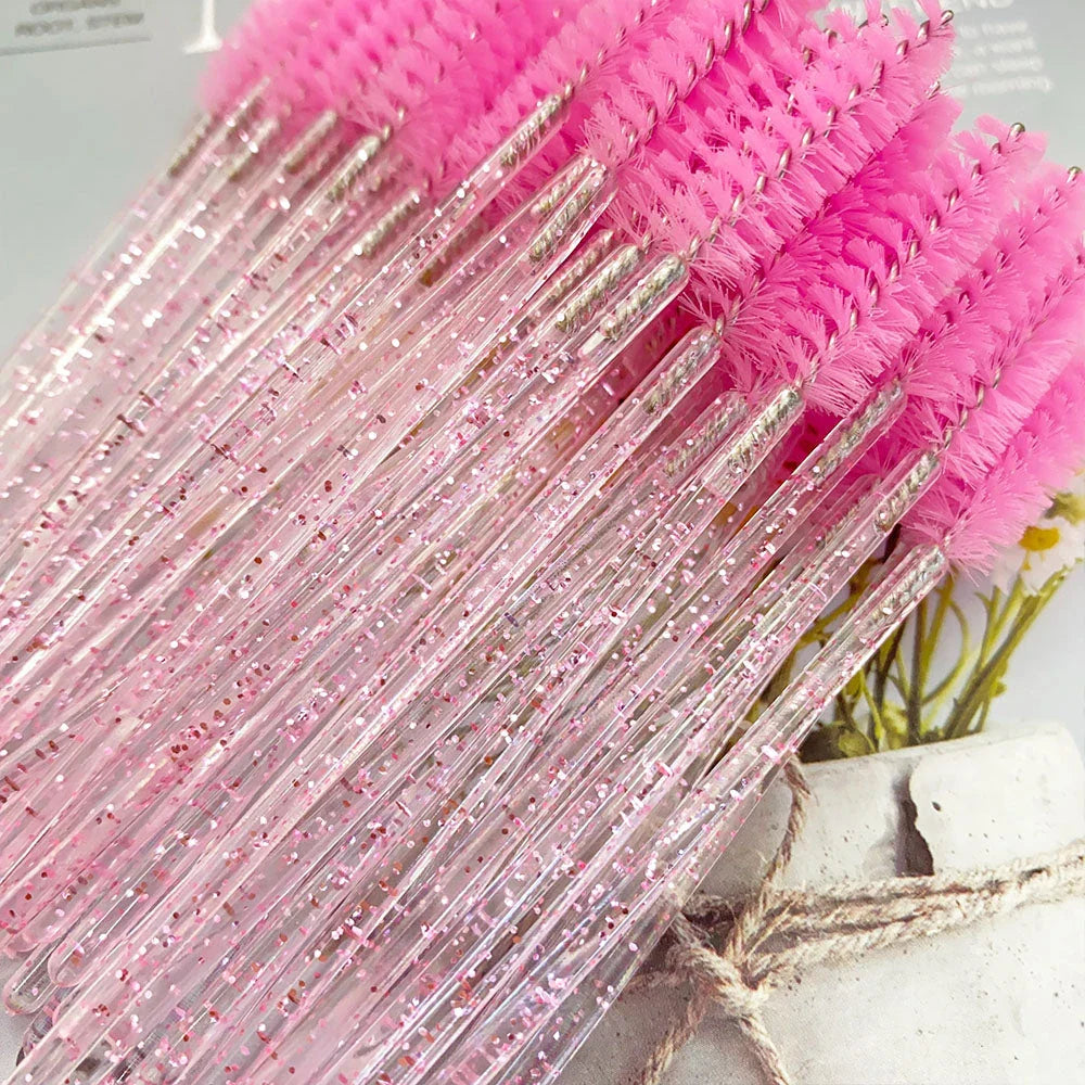 Disposable Crystal Eyelash Brushes - Premium Mascara Wands for Flawless Lash Definition