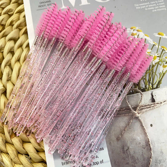 Disposable Crystal Eyelash Brushes - Premium Mascara Wands for Flawless Lash Definition