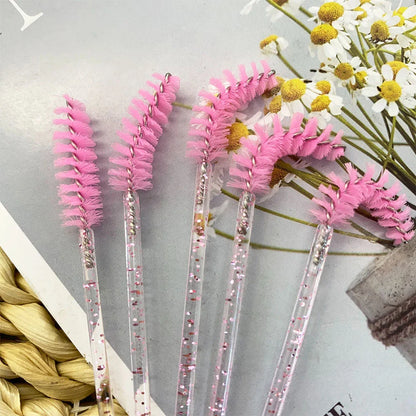 Disposable Crystal Eyelash Brushes - Premium Mascara Wands for Flawless Lash Definition