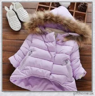 Premium baby winter jacket made of soft, breathable cotton with thick, insulating lining for cosy comfort