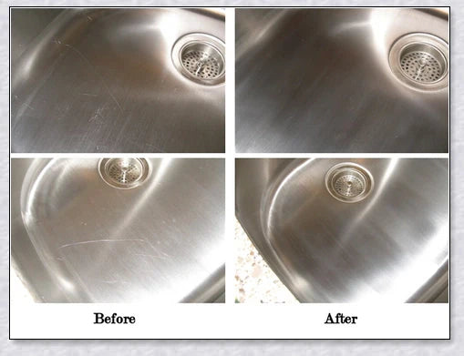 Stainless Steel Scratch Eraser - Restore uncoated stainless steel with this award-winning metal polish