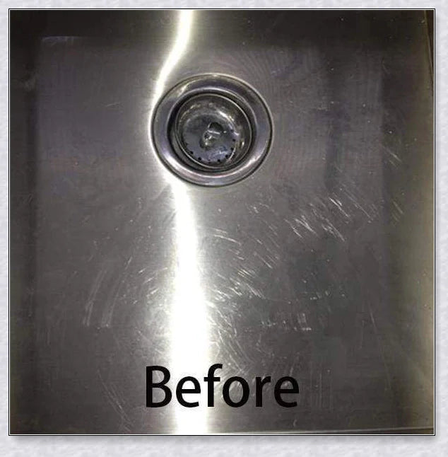 Stainless Steel Scratch Eraser - Restore uncoated stainless steel with this award-winning metal polish