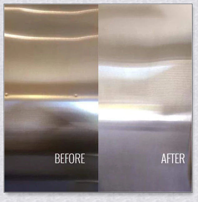Stainless Steel Scratch Eraser - Restore uncoated stainless steel with this award-winning metal polish