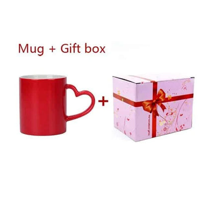 Trendha's Heat Sensitive Custom Printed Mug featuring a hidden design that appears when filled with hot liquid