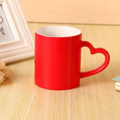 Trendha's Heat Sensitive Custom Printed Mug featuring a hidden design that appears when filled with hot liquid