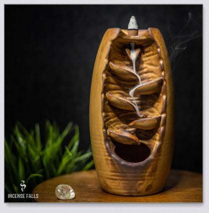 Incense Falls incense burner with mesmerising smoke cascade effect, delivering a calming and rejuvenating aromatherapy experience