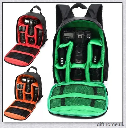 Premium backpack camera bag in classic British colours, designed to protect your photography equipment while exploring the UK.