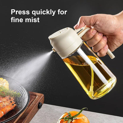 Trendha 2-in-1 Olive Oil Sprayer and Dispenser Bottle with Spraying and Pouring Functions