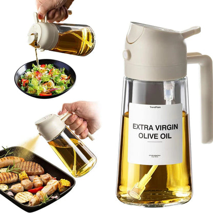Trendha 2-in-1 Olive Oil Sprayer and Dispenser Bottle with Spraying and Pouring Functions