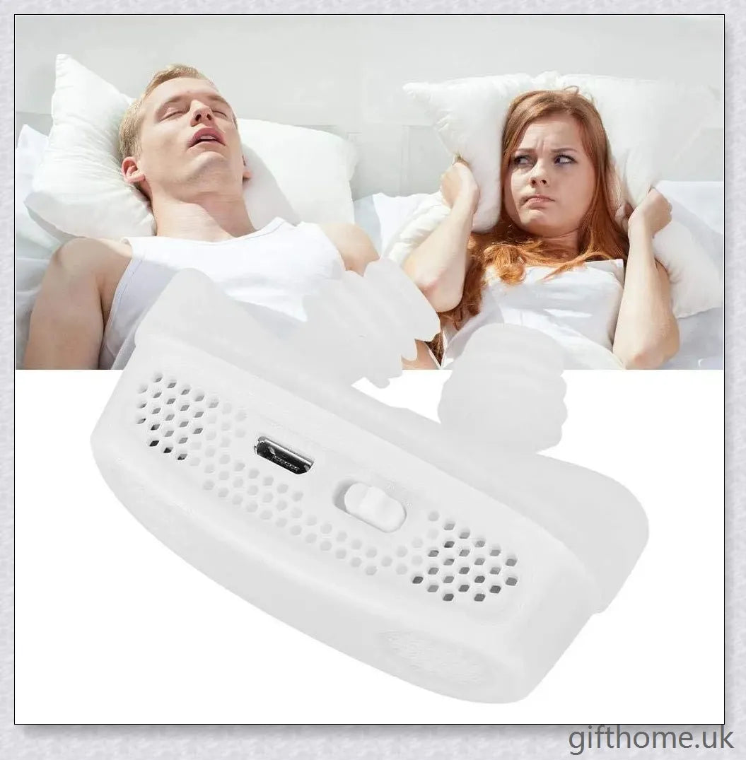 Closeup of the Electric Anti Snore Device, a portable and comfortable solution to stop snoring.