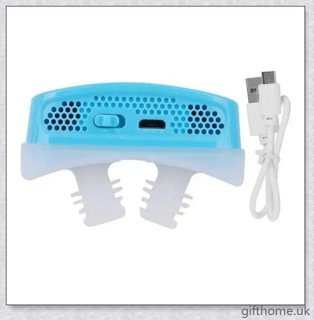 Closeup of the Electric Anti Snore Device, a portable and comfortable solution to stop snoring.