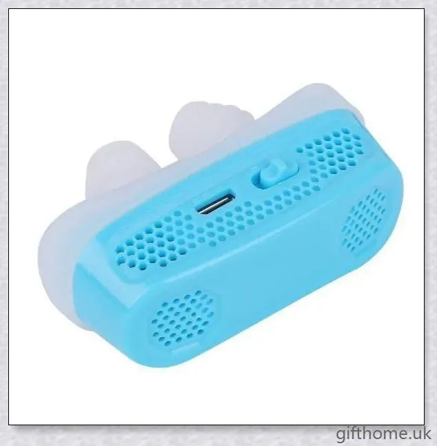 Closeup of the Electric Anti Snore Device, a portable and comfortable solution to stop snoring.