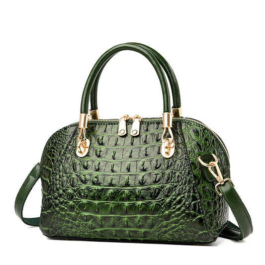 Stylish leather one-shoulder messenger handbag in various colours, featuring a spacious interior and durable construction