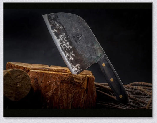 Serbian Almazan Chef Knife - Handmade Cooking Knife with High Carbon Steel Blade for Exceptional Durability and Performance