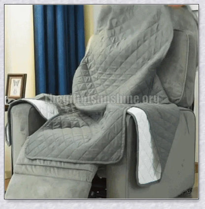 Recliner chair cover with pockets in various colours, providing protection and convenience for your living room furniture