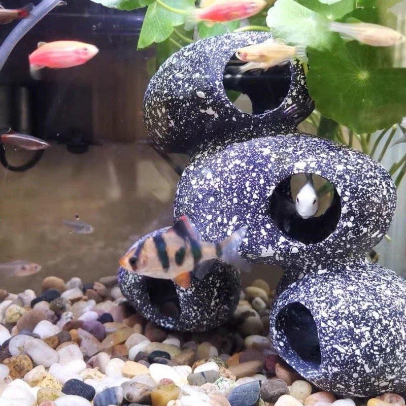 Decorative Fish Tank Stone with Realistic Cobblestone Design for Aquarium Landscaping and Breeding