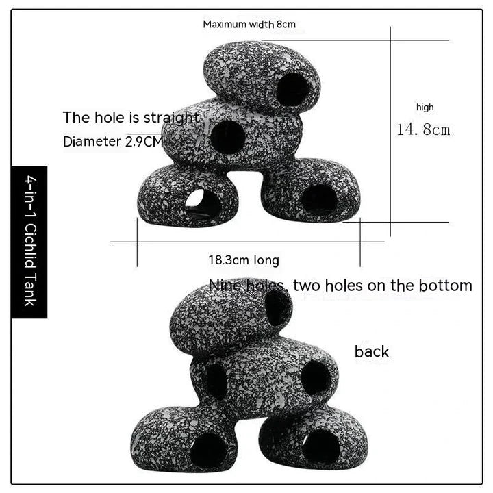 Decorative Fish Tank Stone with Realistic Cobblestone Design for Aquarium Landscaping and Breeding