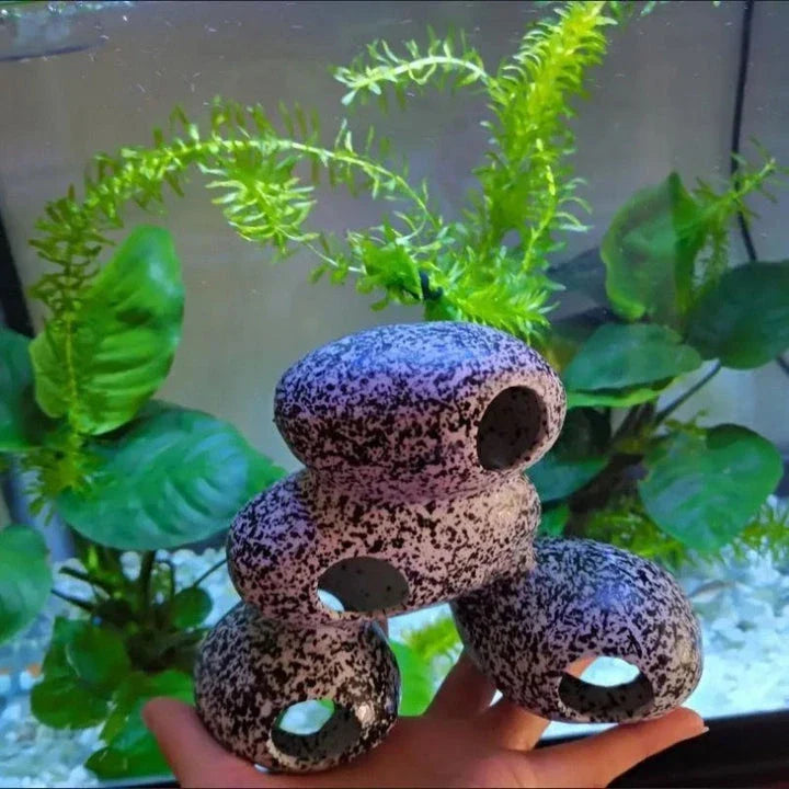 Decorative Fish Tank Stone with Realistic Cobblestone Design for Aquarium Landscaping and Breeding