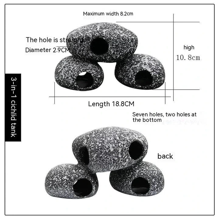 Decorative Fish Tank Stone with Realistic Cobblestone Design for Aquarium Landscaping and Breeding
