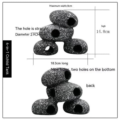 Decorative Fish Tank Stone with Realistic Cobblestone Design for Aquarium Landscaping and Breeding