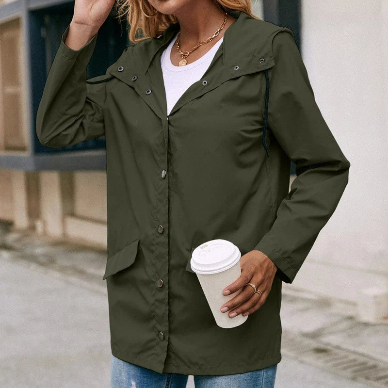 Waterproof outdoor jacket in various colours, designed for hiking and leisure activities in the UK