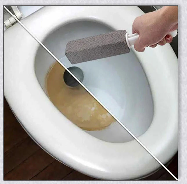 Premium Pumice Stone Toilet Bowl Cleaner - Effectively removes tough stains, rust, and lime buildup from surfaces like toilets, sinks, and more without harsh chemicals.
