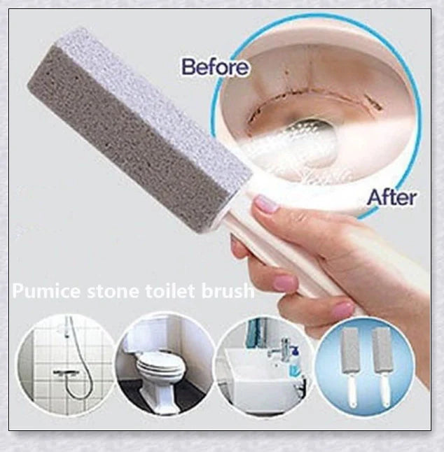 Premium Pumice Stone Toilet Bowl Cleaner - Effectively removes tough stains, rust, and lime buildup from surfaces like toilets, sinks, and more without harsh chemicals.