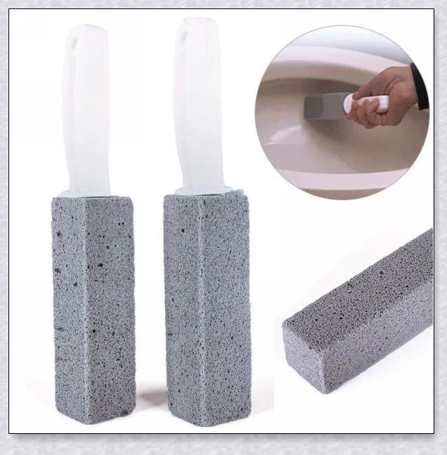 Premium Pumice Stone Toilet Bowl Cleaner - Effectively removes tough stains, rust, and lime buildup from surfaces like toilets, sinks, and more without harsh chemicals.