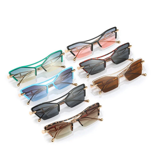 Luxury cat eye sunglasses with black frame and gradient lenses, offering UV protection and a stylish, versatile design for women and men.